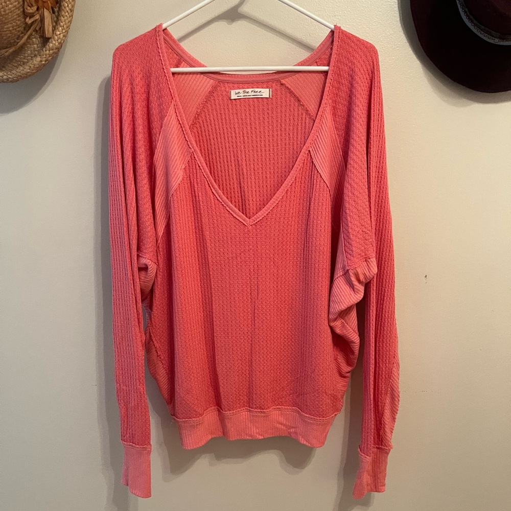 We The Free 
Textured Pink Top